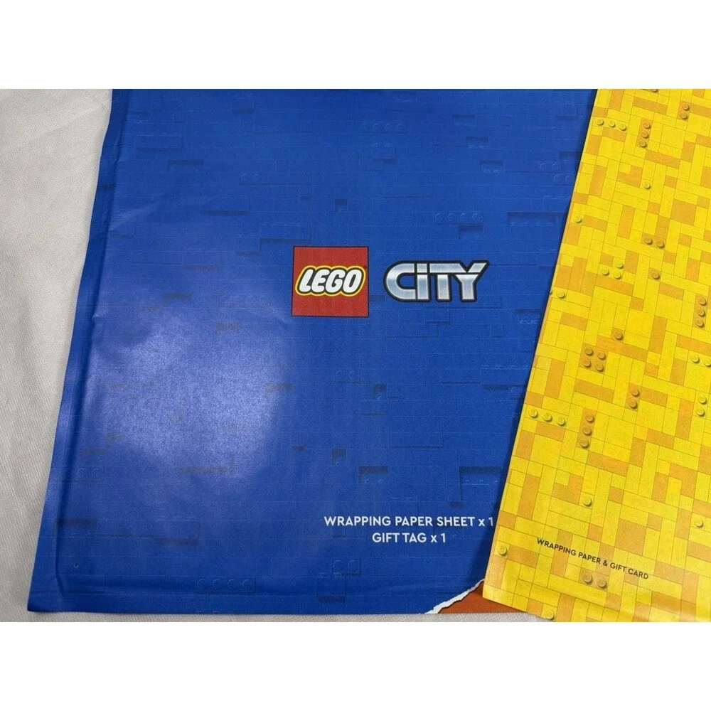 LEGO Gift Wrapping Paper 2 Prints 2 Sheets Holiday Birthday Gift Wrap NEW Sealed